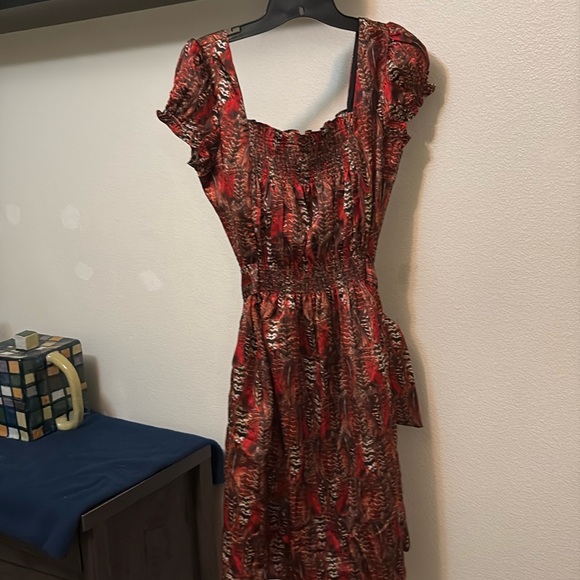 EShakti Dress Sz 12, Feather Dress, has belt, pockets, NWOT - Picture 6 of 10